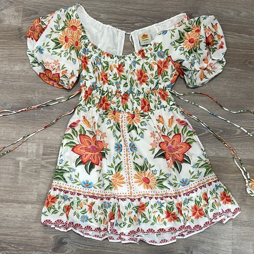 FARM Rio Multicolor Floral Off-Shoulder Dress